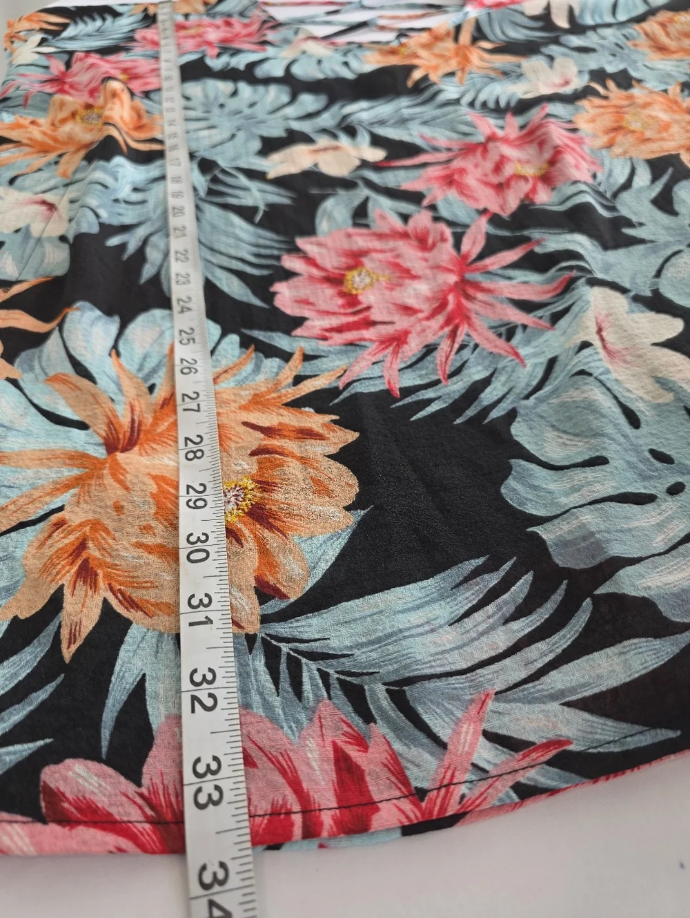 Kona Sol Tropical Floral Cover Up Dress Swim Tunic Criss Cross Back Size M‎